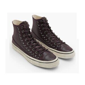 John Varvatos Dark Brown High-Top Sneakers